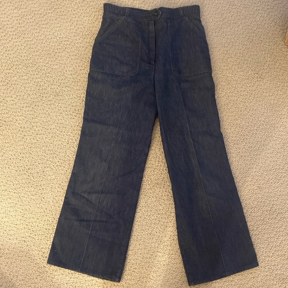 Chic front patch pocket denim jeans, vintage - Picture 1 of 8